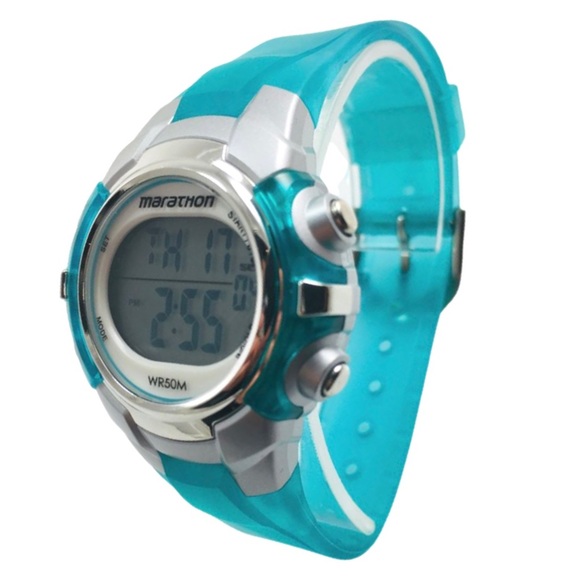TIMEX • Marathon Fitness Watch Teal Blue Ready To Wear New Battery - Picture 3 of 6